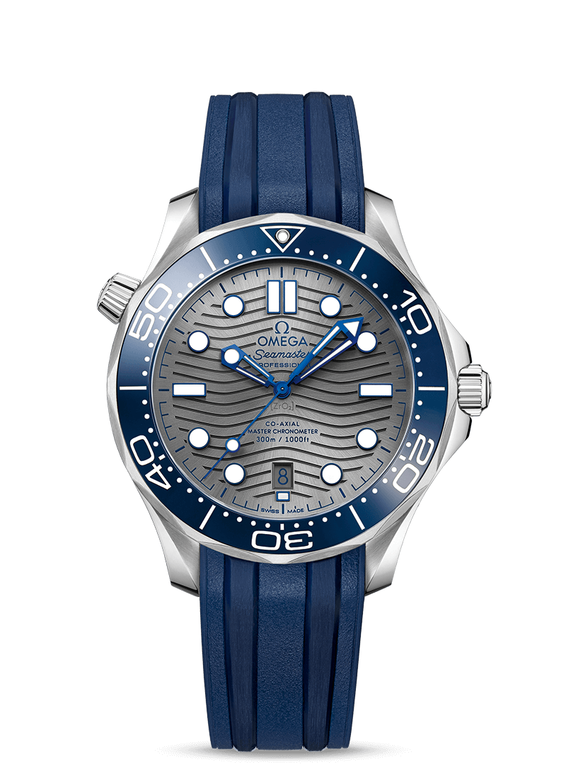 Omega 210.32.42.20.06.001 : Seamaster Diver 300M Master Co-Axial 42 Stainless Steel / Grey /  Rubber