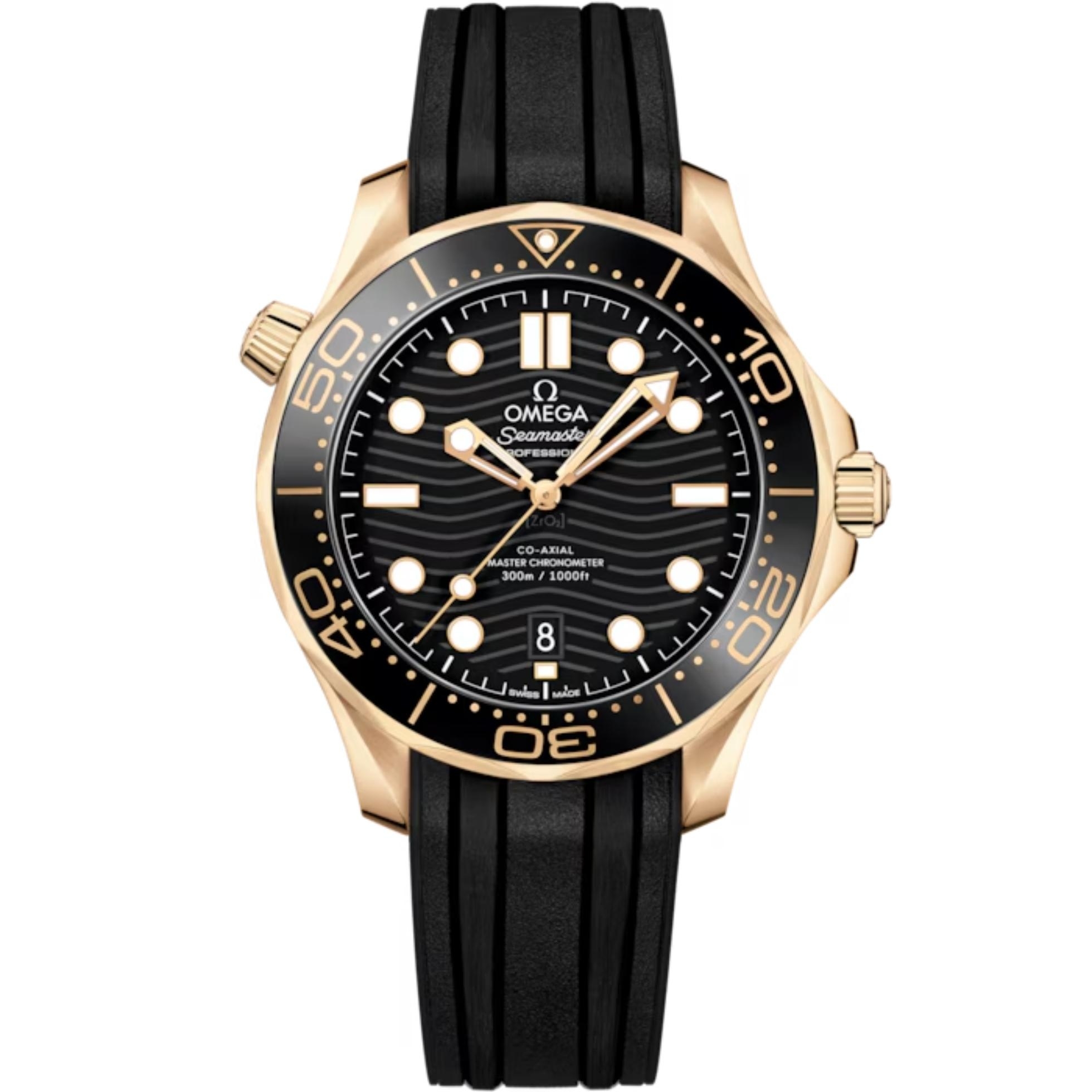Omega 210.62.42.20.01.003 : Seamaster Diver 300M Master Co-Axial 42 Moonshine Gold / Black / Rubber