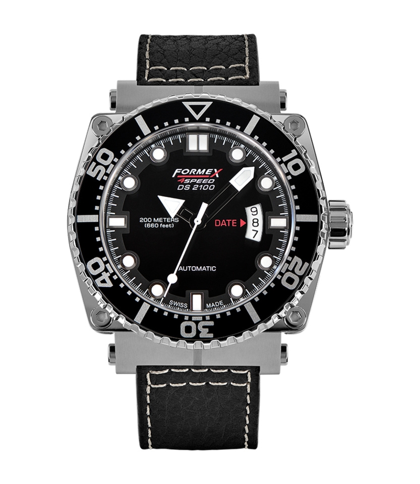 Formex 2100.1.7020.213 : Diver Automatic Black / Calf