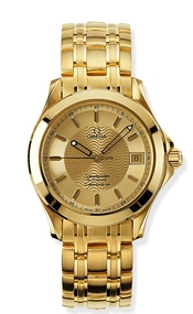 Omega 2101.11.00 : Seamaster 120M Automatic 36.25 Yellow Gold / Champagne