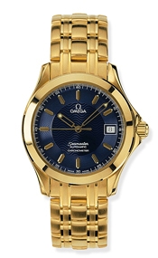 Omega 2101.81.00 : Seamaster 120M Automatic 36.25 Yellow Gold / Blue