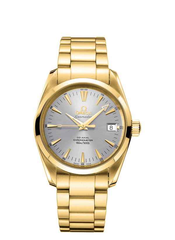 Omega 2102.30.00 : Seamaster Aqua Terra 150M Co-Axial 42.2 Yellow Gold / Silver / Bracelet