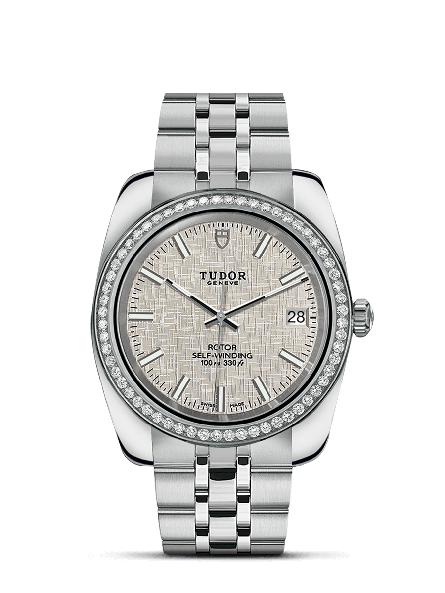 Tudor 21020-0002 : Classic 38 Stainless Steel / Diamond / Silver / Bracelet