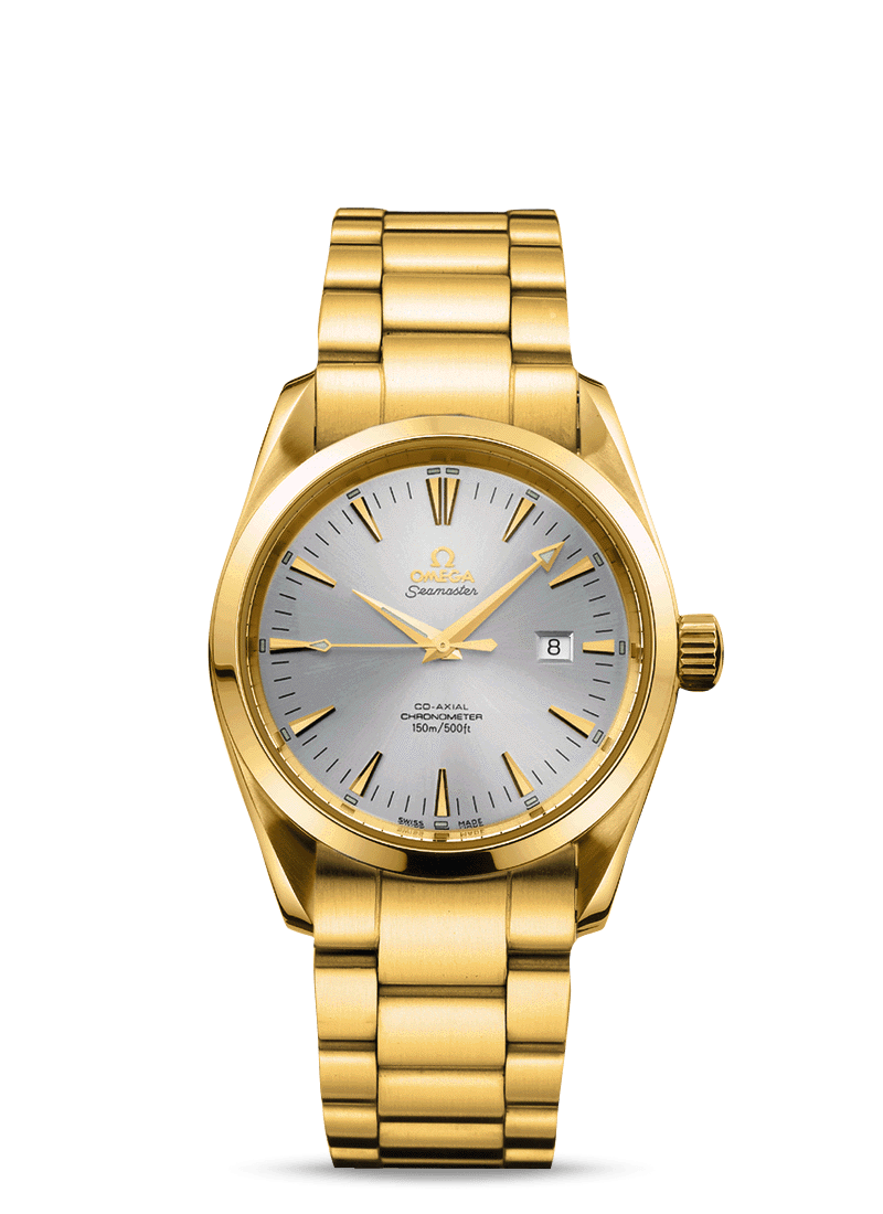 Omega 2104.30.00 : Seamaster Aqua Terra 150M Co-Axial 36.2 Yellow Gold / Silver / Bracelet