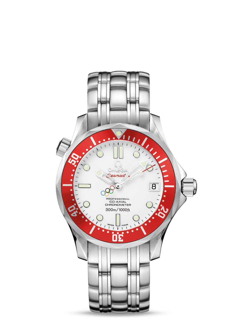 Omega 212.30.36.20.04.001 : Seamaster Diver 300M Co-Axial 36.25 Stainless Steel / White / Bracelet / Vancouver Olympics