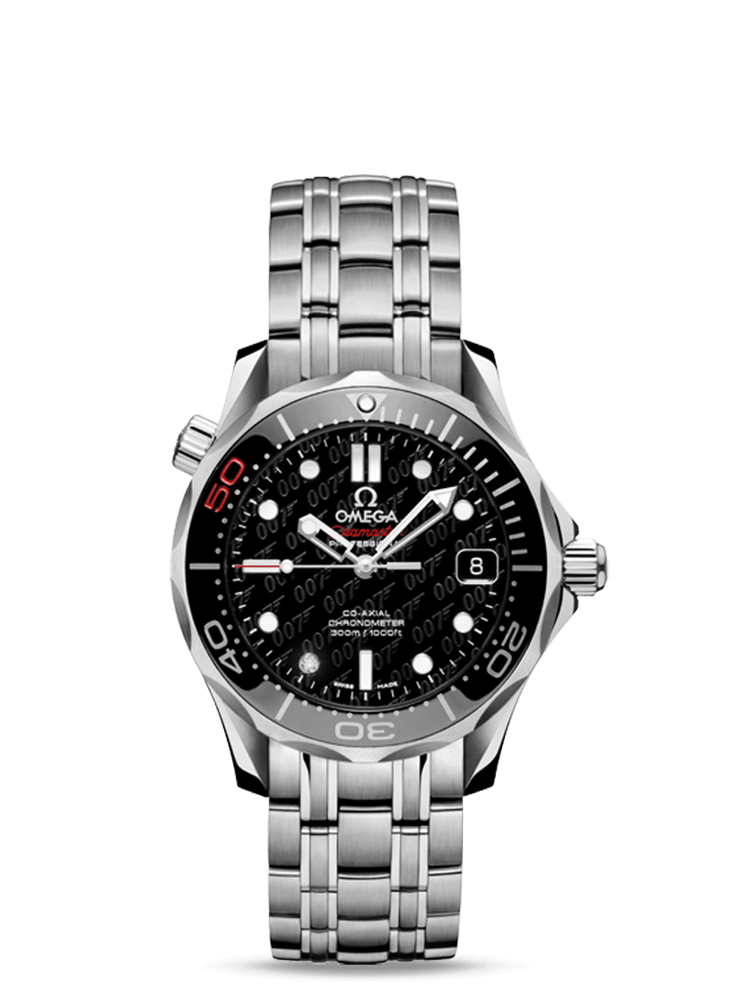 Omega 212.30.36.20.51.001 : Seamaster Diver 300M Co-Axial 36.25 Stainless Steel / Black / Bracelet / James Bond 50th Anniversary
