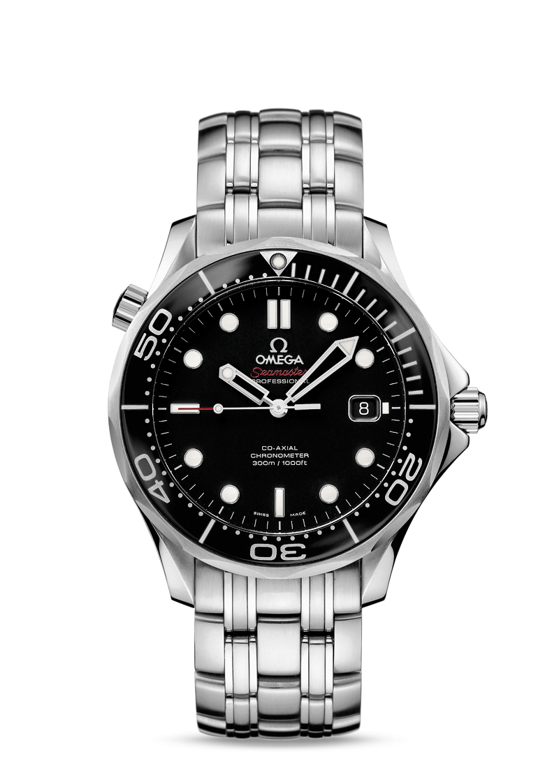 Omega 212.30.41.20.01.003 : Seamaster Diver 300M Co-Axial 41 Stainless Steel / Black / Bracelet / Ceramic