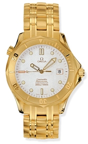 Omega 2131.20.00 : Seamaster Diver 300M Automatic 41 Yellow Gold / White / Bracelet
