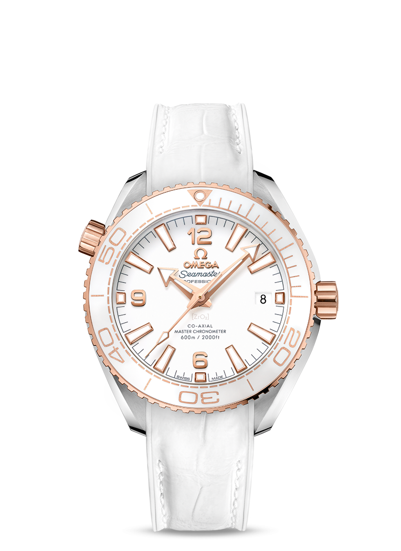 Omega 215.23.40.20.04.001 : Seamaster Planet Ocean 600M Co-Axial 39.5 Master Chronometer Stainless Steel / Sedna Gold / White / Alligator