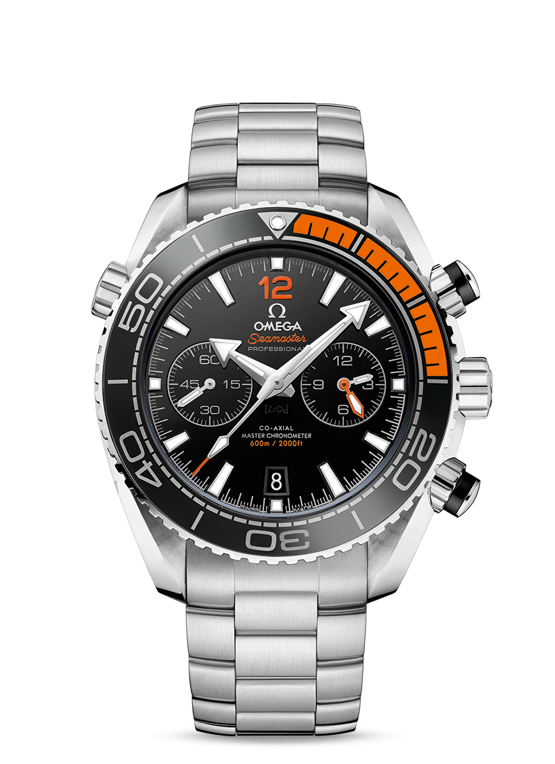 Omega 215.30.46.51.01.002 : Seamaster Planet Ocean 600M Co-Axial 45.5 Master Chronometer Chronograph Stainless Steel / Orange / Bracelet
