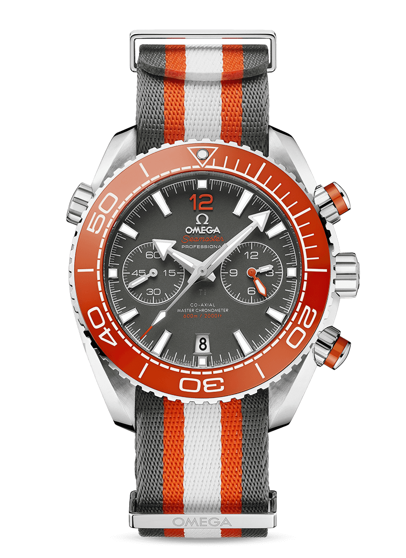 Omega 215.32.46.51.99.001 : Seamaster Planet Ocean 600M Co-Axial 45.5 Master Chronometer Chronograph Stainless Steel / Grey / NATO
