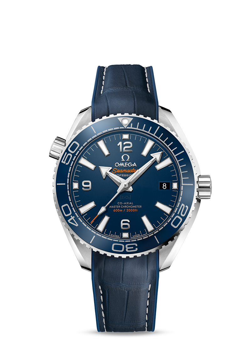Omega 215.33.40.20.03.001 : Seamaster Planet Ocean 600M Co-Axial 39.5 Master Chronometer Stainless Steel / Blue / Alligator
