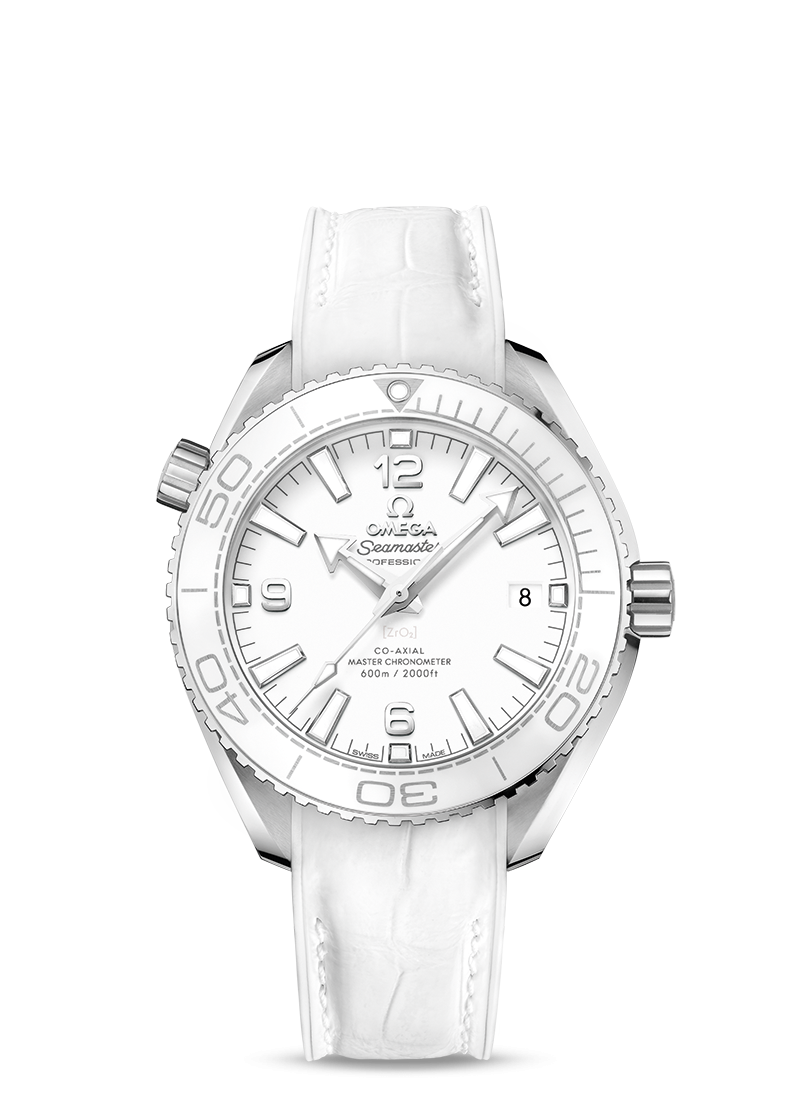 Omega 215.33.40.20.04.001 : Seamaster Planet Ocean 600M Co-Axial 39.5 Master Chronometer Stainless Steel / White / Alligator