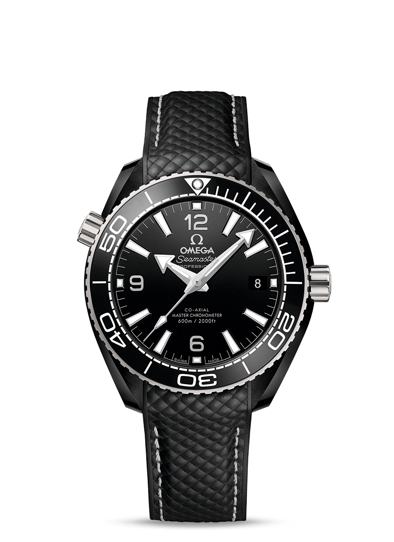Omega 215.92.40.20.01.001 : Seamaster Planet Ocean 600M Co-Axial 39.5 Master Chronometer Deep Black  / Black / Strap