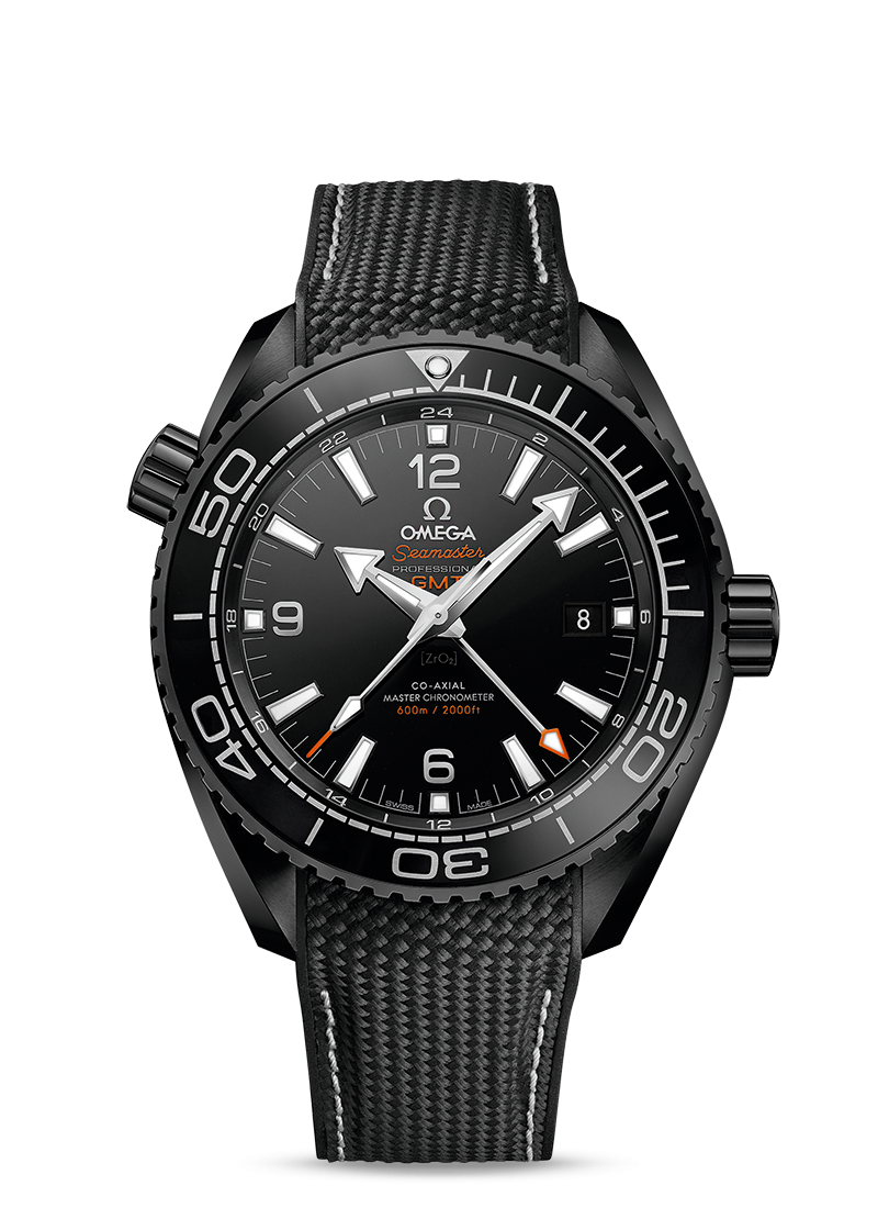 Omega 215.92.46.22.01.001 : Seamaster Planet Ocean 600M Co-Axial 45.5 Master Chronometer GMT Deep Black