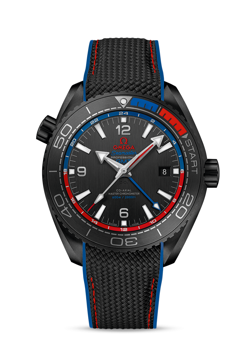 Omega 215.92.46.22.01.004 : Seamaster Planet Ocean 600M Co-Axial 45.5 Master Chronometer GMT Deep Black ETNZ