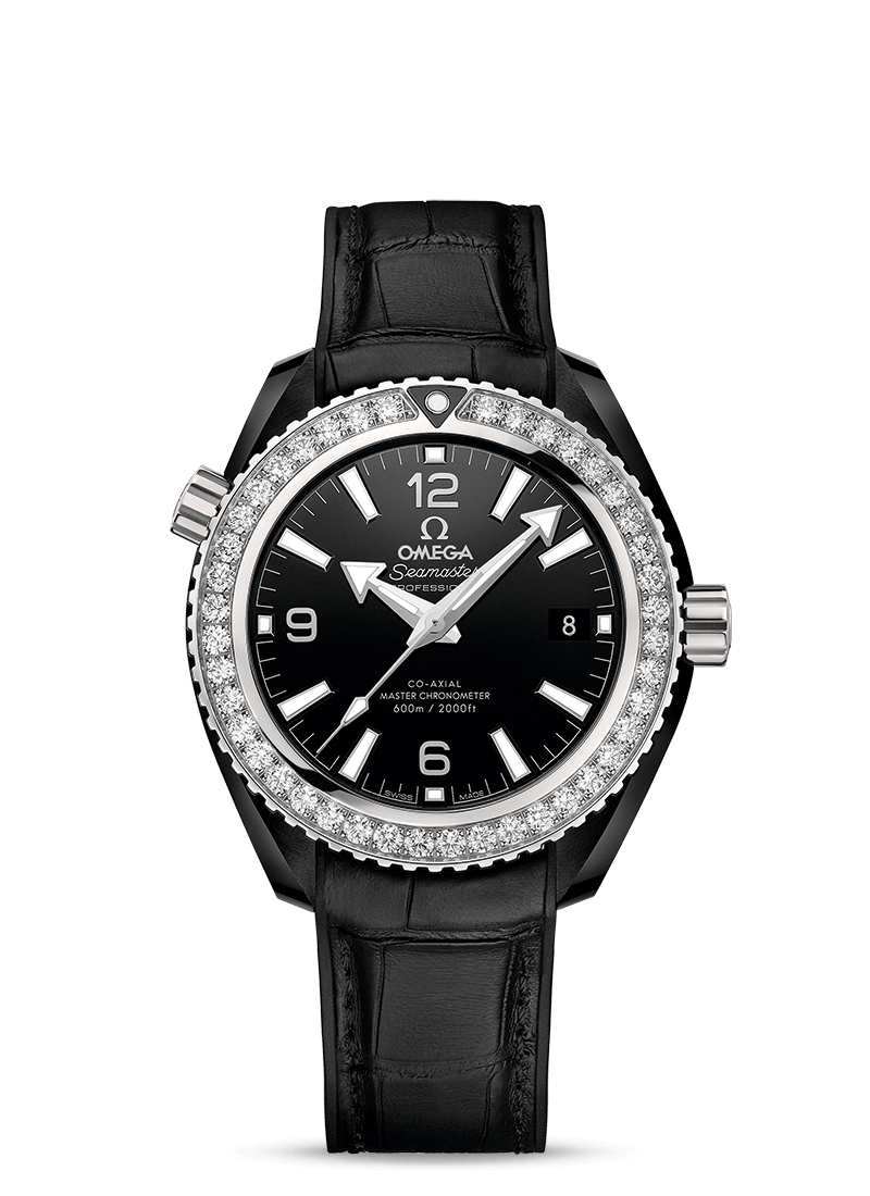 Omega 215.98.40.20.01.001 : Seamaster Planet Ocean 600M Co-Axial 39.5 Master Chronometer Deep Black  / Black / Strap