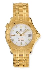 Omega 2151.20.00 : Seamaster Diver 300M Automatic 36.25 Yellow Gold / White / Bracelet