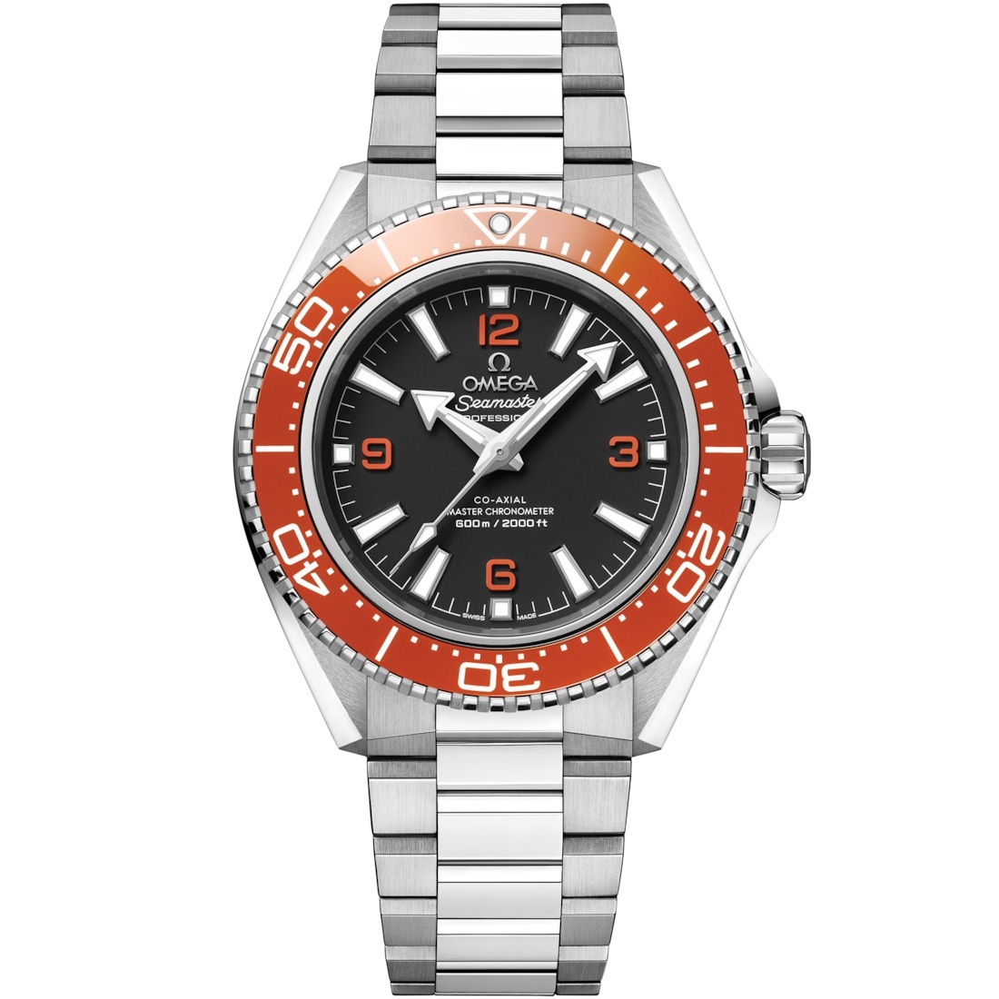 Omega 217.30.42.21.01.003 : Seamaster Planet Ocean 600M Co-Axial 42 Stainless Steel - Orange / Black / Bracelet