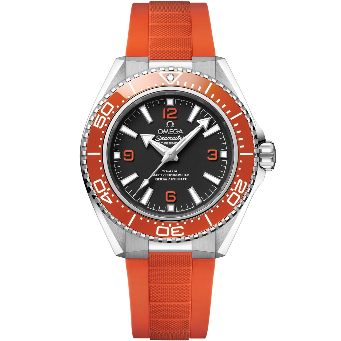 Omega 217.32.42.21.01.004 : Seamaster Planet Ocean 600M Co-Axial 42 Stainless Steel - Orange / Black / Rubber