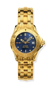 Omega 2182.80.00 : Seamaster Diver 300M Quartz 28 Yellow Gold / Blue / Bracelet