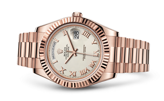 Rolex 218235-0033 : Day-Date II Everose Ivory Roman