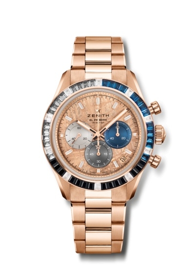 Zenith 22.3100.3600/69.M3100 : Chronomaster Sport  Rose Gold - Baguette Tricolor / Champagne Meteorite