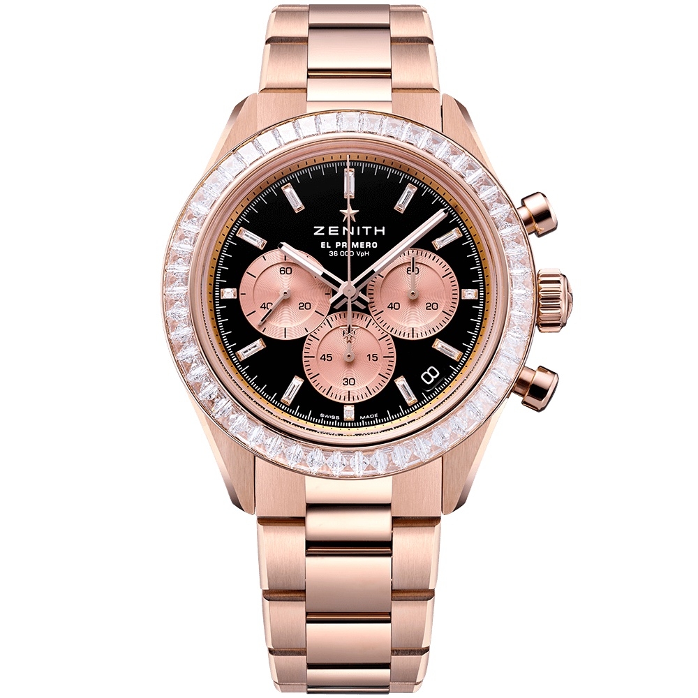 Zenith 22.3102.3600/21.M3100 : Chronomaster Sport Yoshida Rose Gold - Baguette / Black