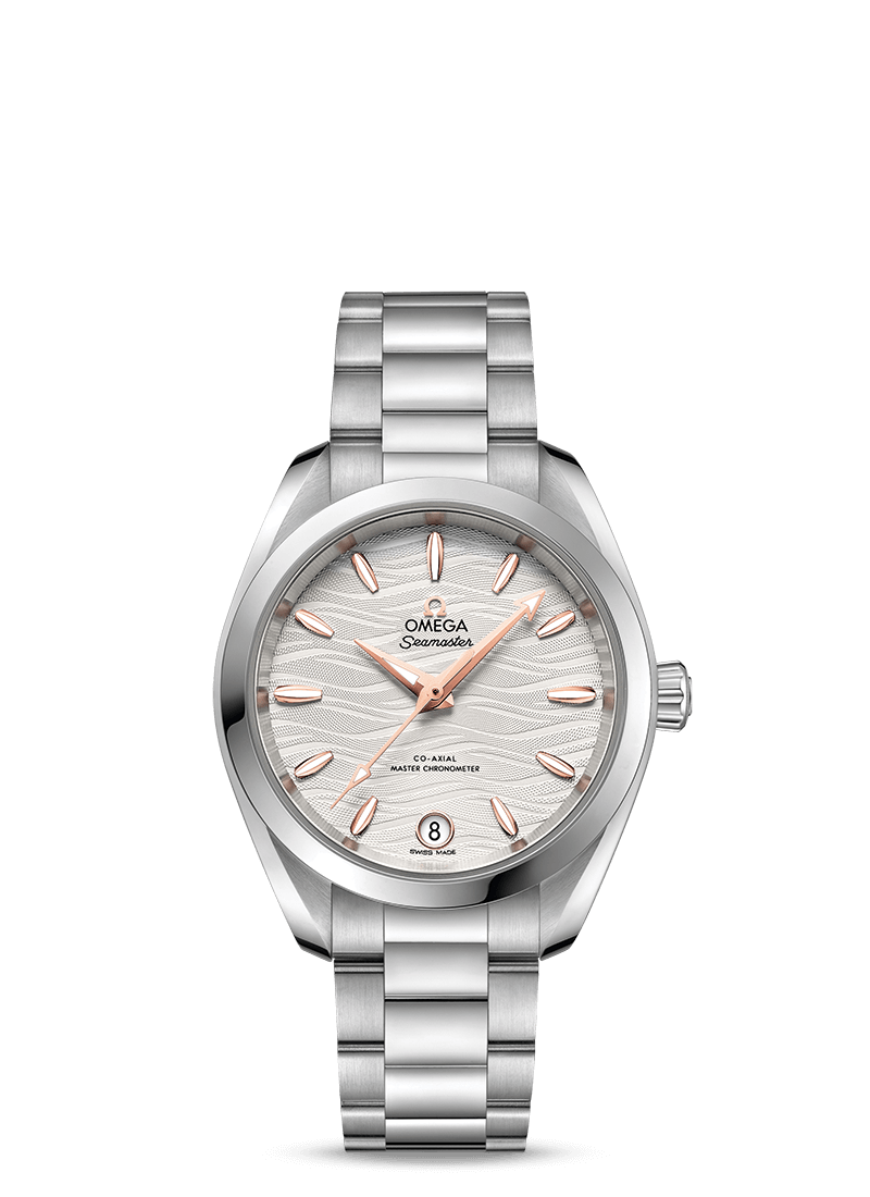 Omega 220.10.34.20.02.001 : Seamaster Aqua Terra 150M Master Chronometer 34 Stainless Steel / Silver-Waves / Bracelet