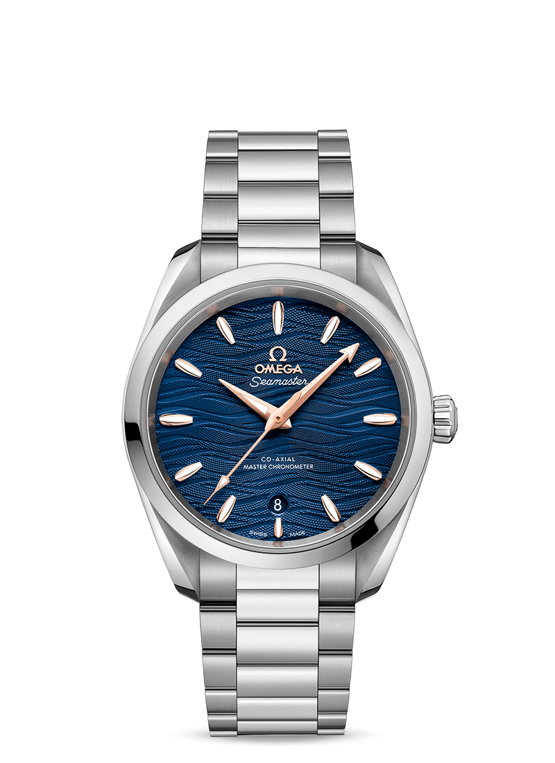 Omega 220.10.38.20.03.002 : Seamaster Aqua Terra 150M Master Chronometer 38 Stainless Steel / Blue-Waves / Bracelet