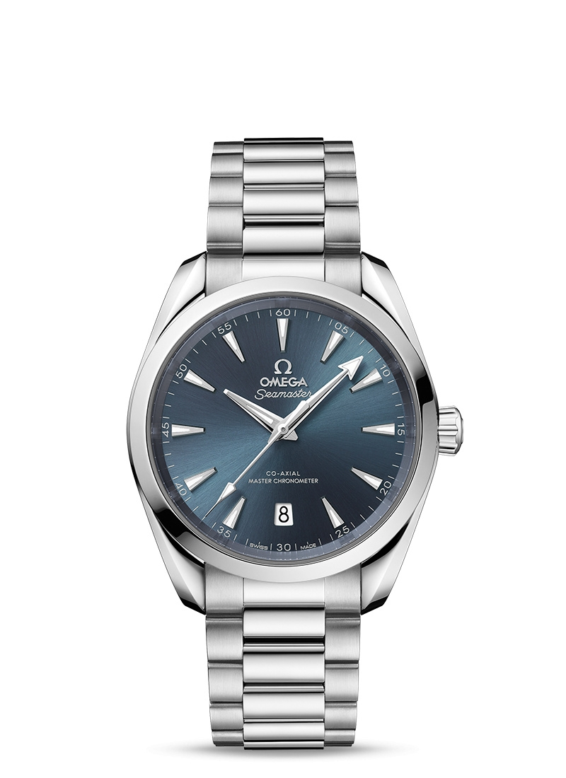Omega 220.10.38.20.03.003 : Seamaster Aqua Terra 150M Master Chronometer 38 Stainless Steel / Atlantic Blue / Bracelet