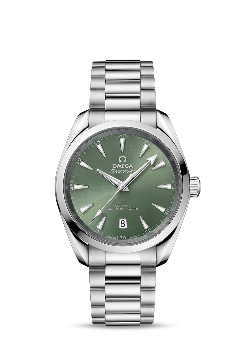 Omega 220.10.38.20.10.002 : Seamaster Aqua Terra 150M Master Chronometer 38 Stainless Steel / Bay Green / Bracelet