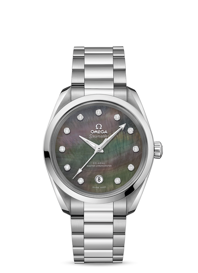 Omega 220.10.38.20.57.001 : Seamaster Aqua Terra 150M Master Chronometer 38 Stainless Steel / Grey MOP / Bracelet