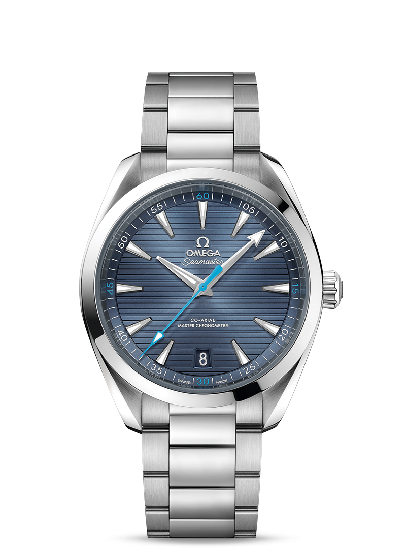 Omega 220.10.41.21.03.002 : Seamaster Aqua Terra 150M Master Chronometer 41 Stainless Steel / Blue / Bracelet