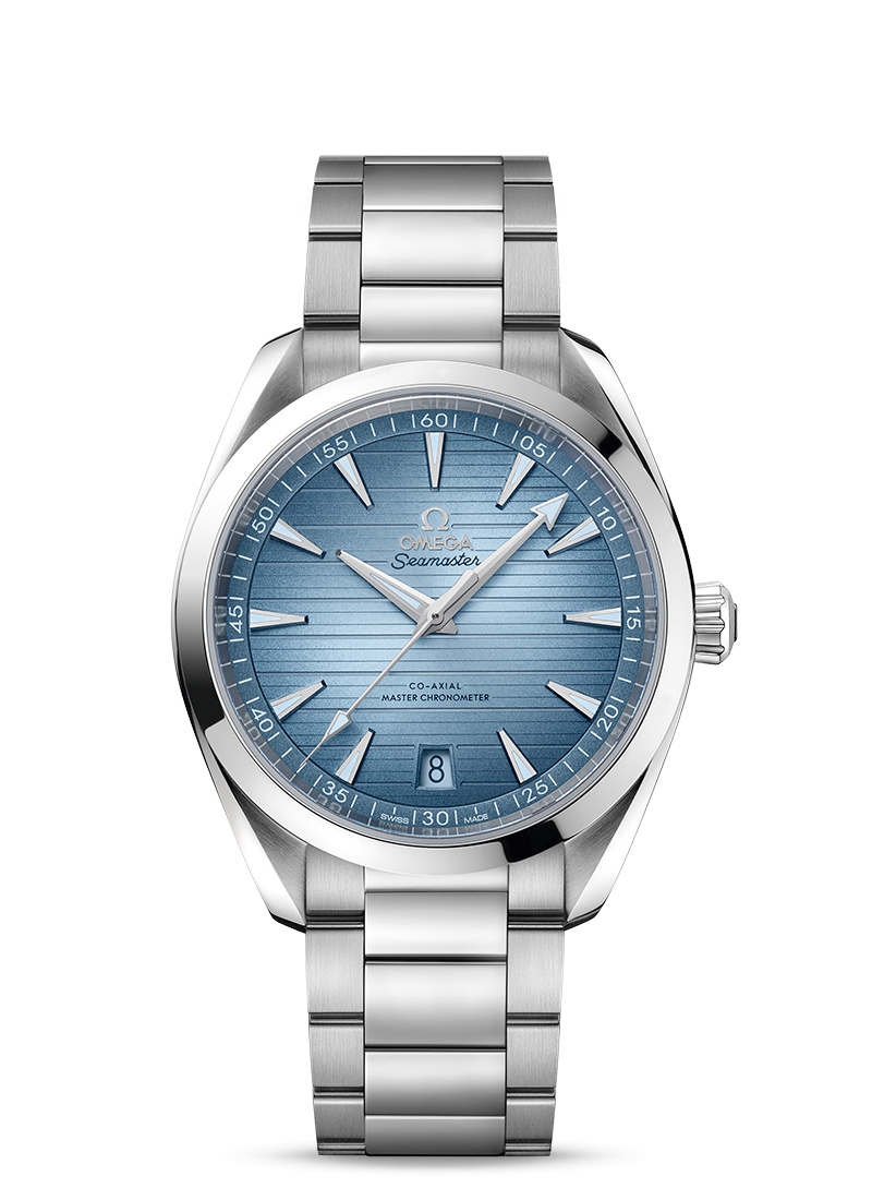 Omega 220.10.41.21.03.005 : Seamaster Aqua Terra 150M Master Chronometer 41 Stainless Steel / Summer Blue / Bracelet