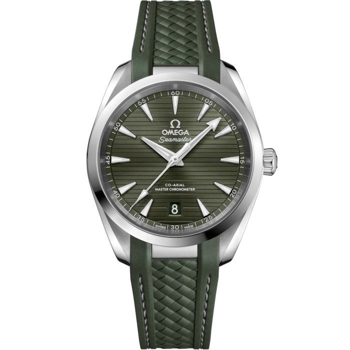 Omega 220.12.38.20.10.001 : Seamaster Aqua Terra 150M Master Chronometer 38 Stainless Steel / Green / Rubber