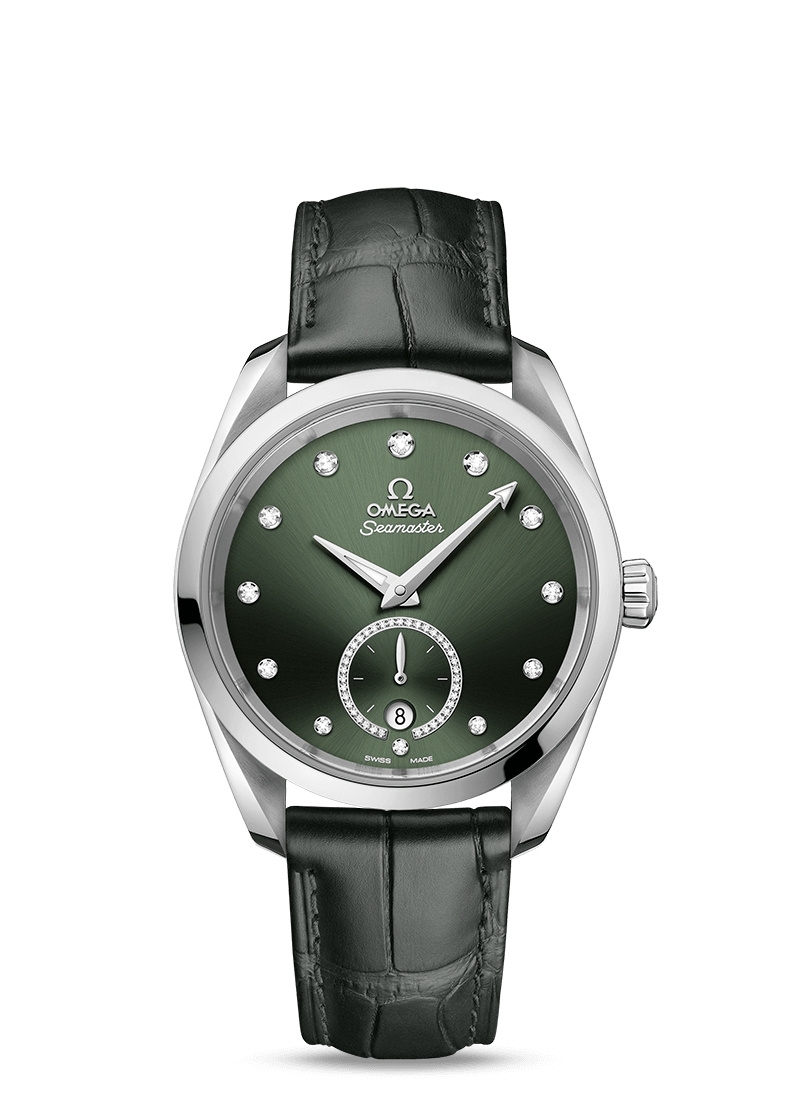 Omega 220.13.38.20.60.001 : Seamaster Aqua Terra 150M Master Chronometer Small Seconds 38 Stainless Steel / Green - Diamond / Alligator