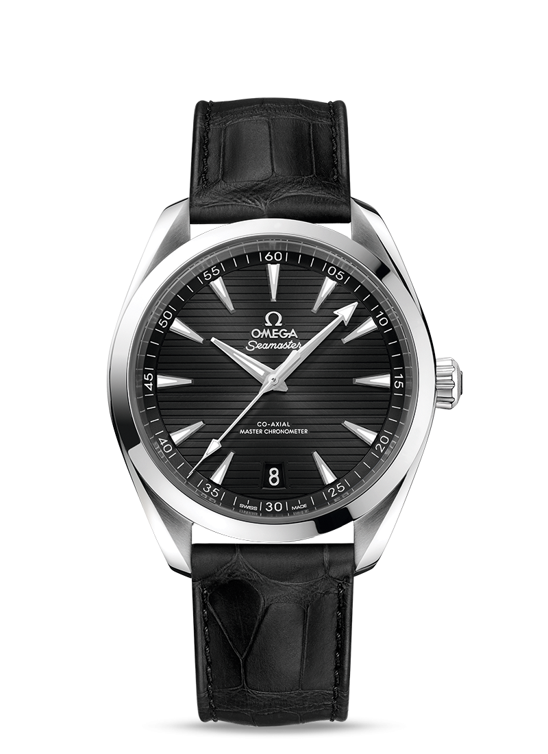 Omega 220.13.41.21.01.001 : Seamaster Aqua Terra 150M Master Chronometer 41 Stainless Steel / Black / Alligator