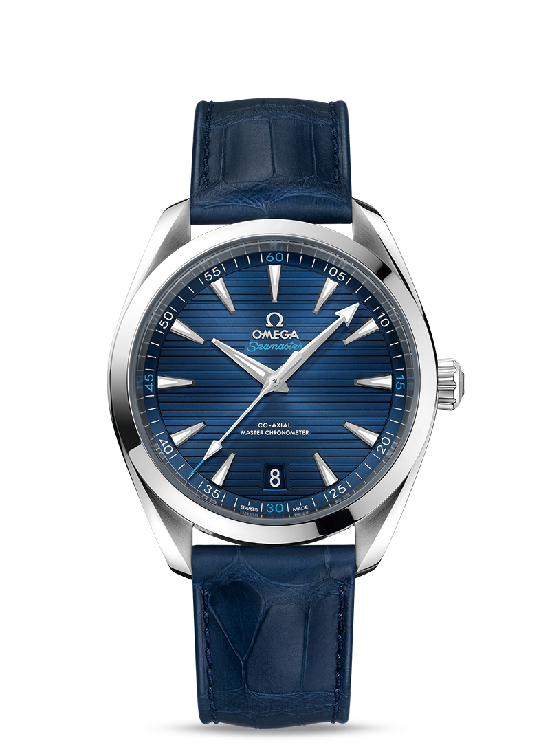 Omega 220.13.41.21.03.001 : Seamaster Aqua Terra 150M Master Chronometer 41 Stainless Steel / Blue / Alligator