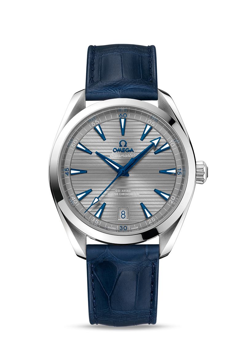 Omega 220.13.41.21.06.001 : Seamaster Aqua Terra 150M Master Chronometer 41 Stainless Steel / Grey / Alligator