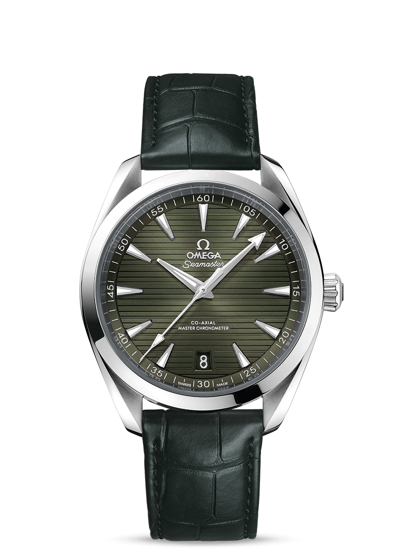 Omega 220.13.41.21.10.001 : Seamaster Aqua Terra 150M Master Chronometer 41 Stainless Steel / Green / Alligator