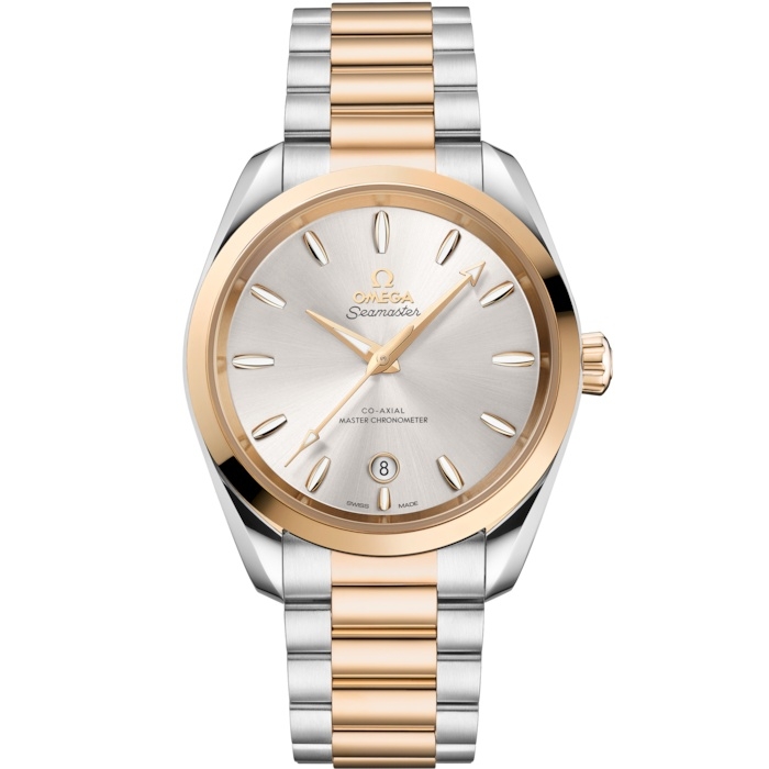 Omega 220.20.38.20.02.002 : Seamaster Aqua Terra 150M Shades Master Chronometer 38 Stainless Steel - Moonshine Gold / Silver / Bracelet