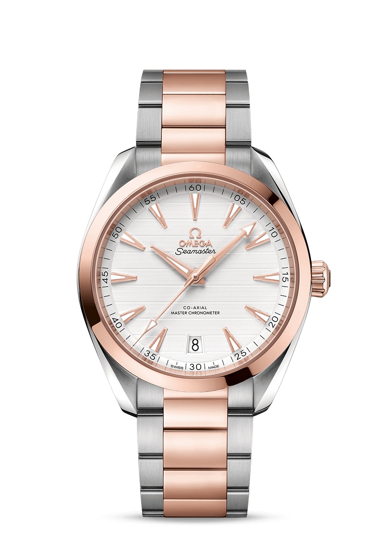 Omega 220.20.41.21.02.001 : Seamaster Aqua Terra 150M Master Chronometer 41 Stainless Steel / Sedna Gold / Silver / Bracelet