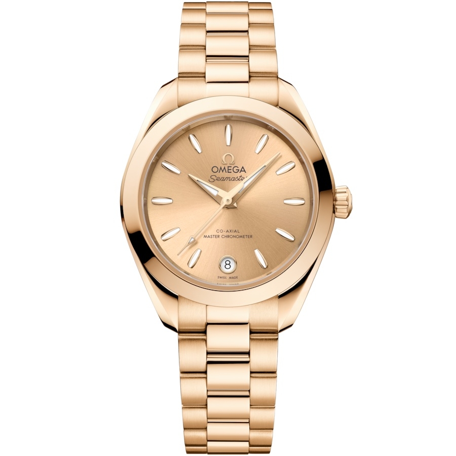 Omega 220.50.30.20.08.001 : Seamaster Aqua Terra 150M Master Co-Axial 30 Moonshine Gold / Champagne / Bracelet
