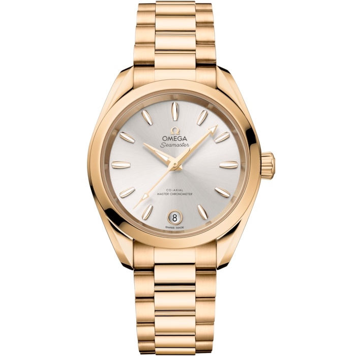 Omega 220.50.34.20.02.001 : Seamaster Aqua Terra 150M Shades Master Chronometer 34 Moonshine Gold / Silver / Bracelet