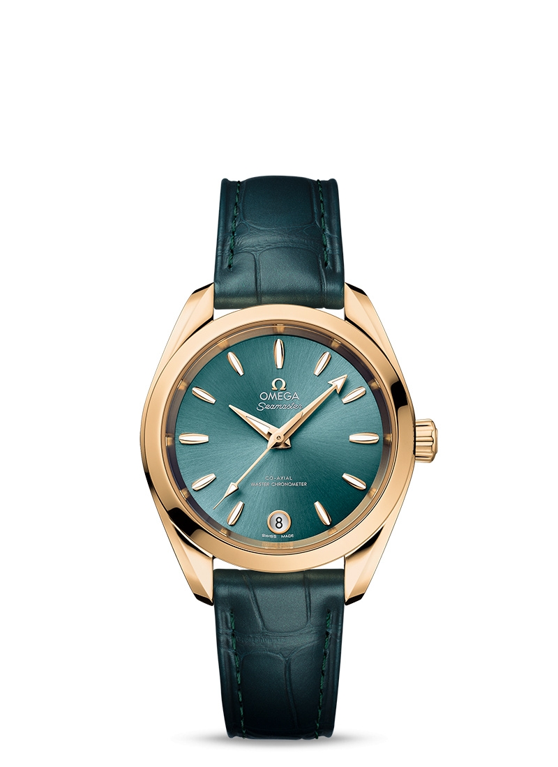 Omega 220.53.34.20.10.001 : Seamaster Aqua Terra 150M Master Chronometer 34 Moonshine Gold / Grey