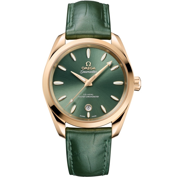 Omega 220.53.38.20.10.001 : Seamaster Aqua Terra 150M Shades Master Chronometer 38 Moonshine Gold / Green