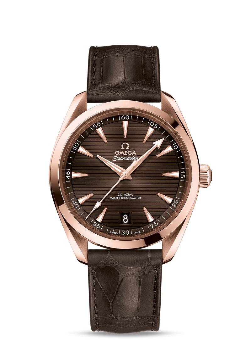 Omega 220.53.41.21.13.001 : Seamaster Aqua Terra 150M Master Chronometer 41 Sedna Gold / Brown / Alligator