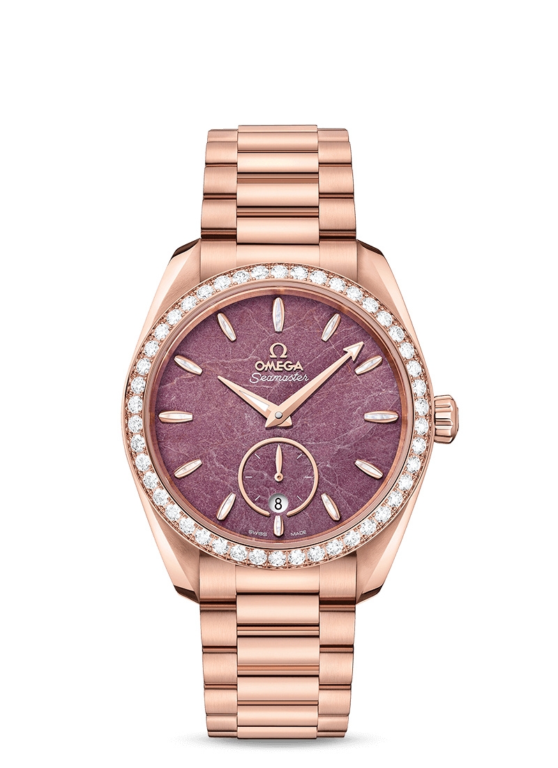 Omega 220.55.38.20.99.001 : Seamaster Aqua Terra 150M Master Chronometer Small Seconds 38 Sedna Gold / Diamond / Purple Jade / Bracelet