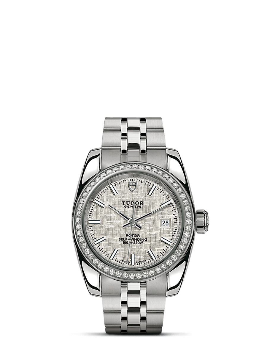 Tudor 22020-0002 : Classic 28 Stainless Steel / Diamond / Silver / Bracelet